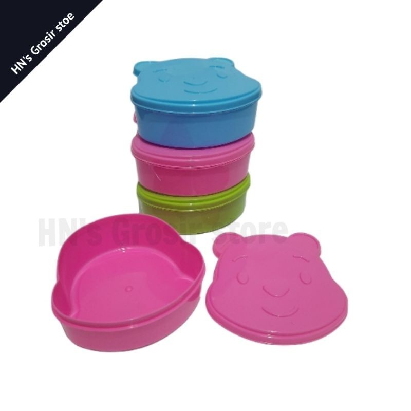 GSJ GROSIR Tepak makan winni karakter plastik - kotak bekal nasi serbaguna