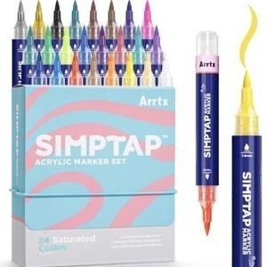 

Arrtx 24 Colors Simptap Acrylic Marker Top Valve