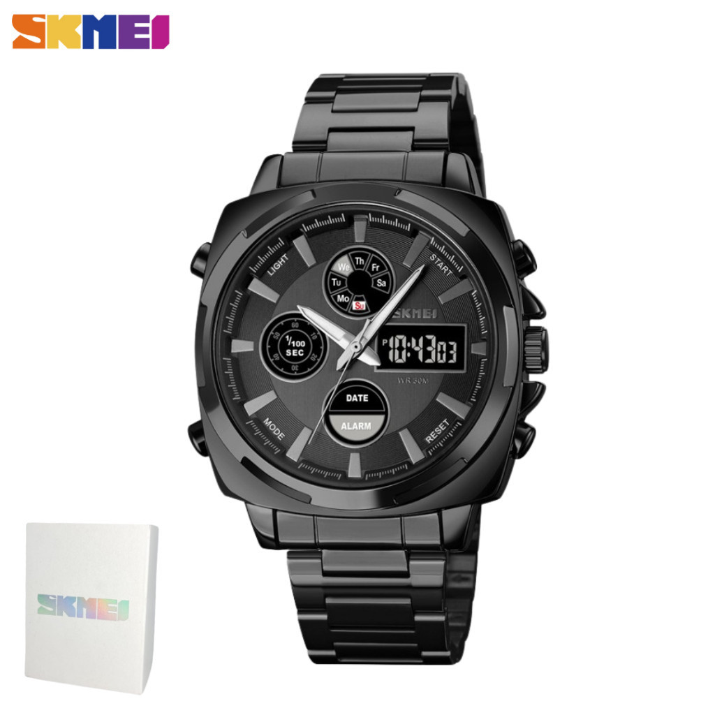 NEW COLLECION l Jam Tangan Double Time Digital Analog SKMEI SK1673 / SK 1673 / SK-1673 Water resist