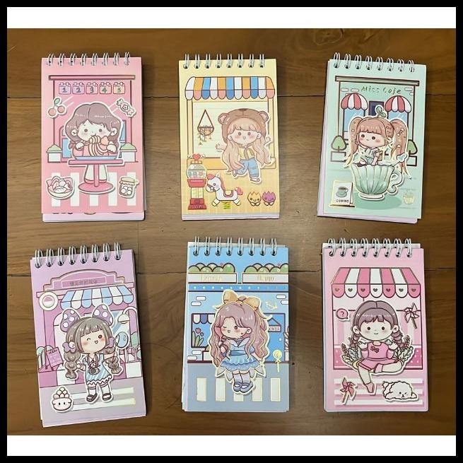 

HOT DEAL STICKER BUKU KOREA BUKU STICKER SPIRAL SWEET GIRL EDITION 24 LEMBAR !!!!!!!