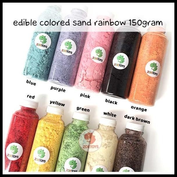 

DISKON SHUKAKU EDIBLE COLORED SAND RAINBOW 150 500 GRAM | FOOD GRADE SENSORY !!