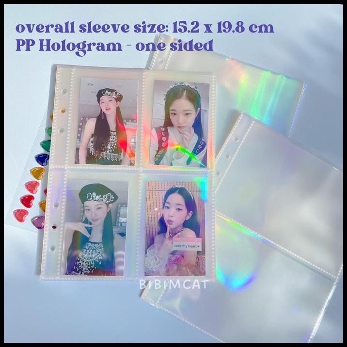 

DISKON (A5 SIZE) HOLOGRAM SLEEVE BINDER A5 6 RING (1 SET 10 LEMBAR) !!!!