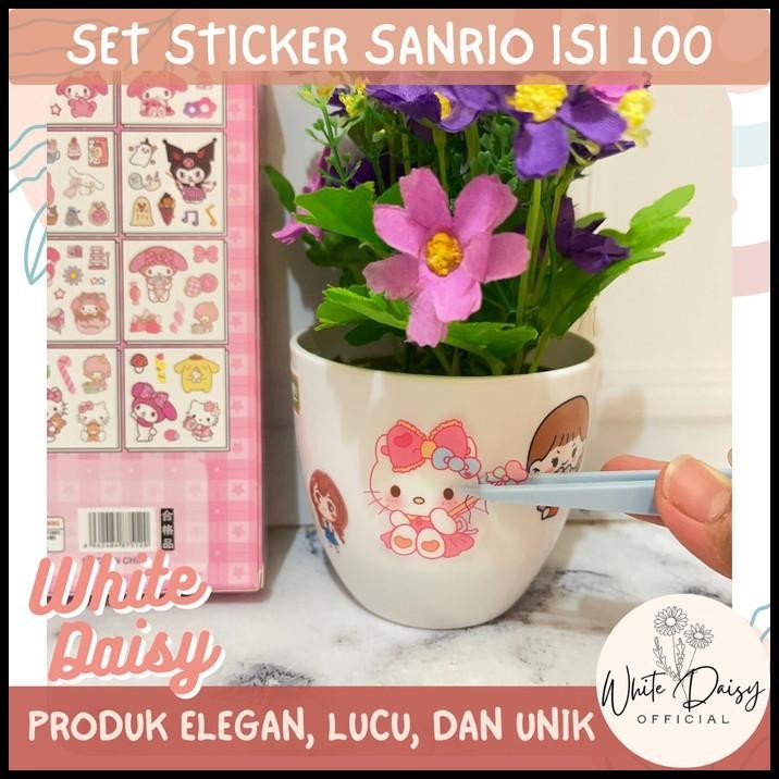 

BEST DEAL STICKER SET PREMIUM HAPPY DAY MELODY ISI 100 PACK KUROMI MOTIF IMUT