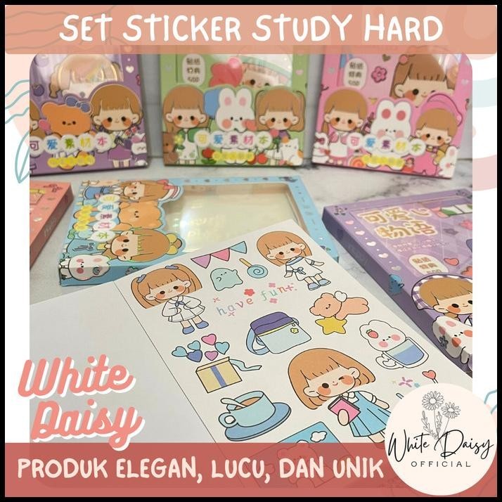 

HOT DEAL SET STICKER STUDY HARD PREMIUM LUCU IMUT HADIAH GIFT HAMPERS UNIK !!!!!!!