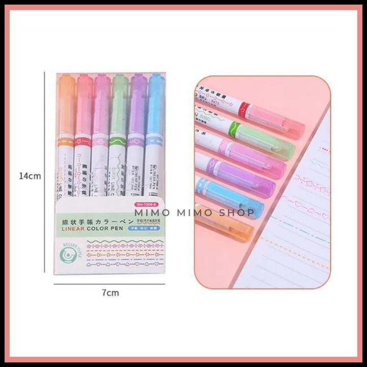 

BEST DEAL SET LINEAR HIGHLIGHTER PEN PREMIUM PENA UNIK MOTIF KOREAN STYLE !!!!