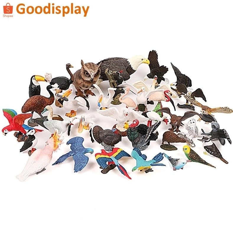 Aneka Mainan Pajangan Miniatur Hewan Binatang Figur Animal Burung Bird Ostrich Peacock Owl Eagle Pen