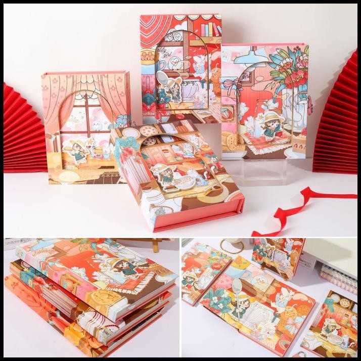 

HOT DEAL BUKU DIARY NOTEBOOK GEMBOK VITALITY GIRL DIARY GEMBOK + BOX - 1980 !!!