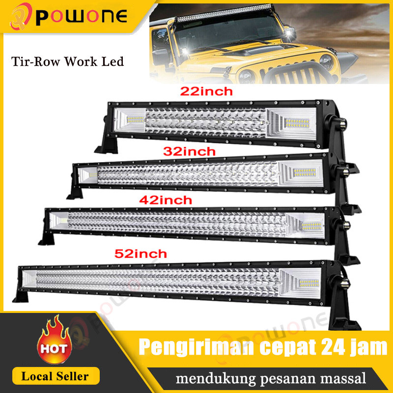 [BEST DEAL] 22" 32" 42" 3-Row LED Light Bar Offroad Led Bar Combo Beam Led Work Light Bar 12v 24v