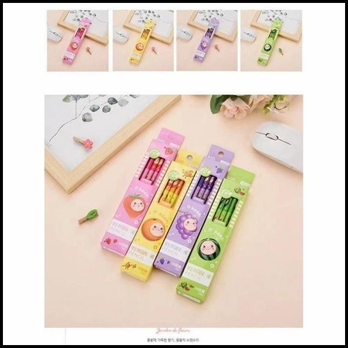 

BEST DEAL SET PENSIL ANAK SEKOLAH PENSIL HB LUCU FRUIT !