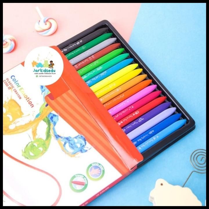 

DISKON CRAYON SET ISI 18 KRAYON PLASTIK NO MESSY PERLENGKAPAN MENGGAMBAR ANAK !!!!!