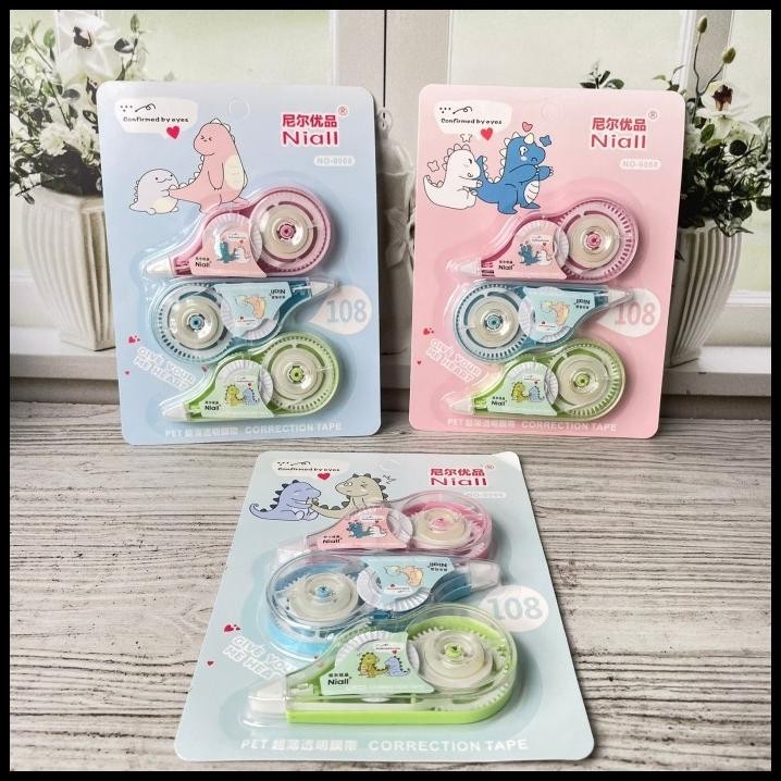 

BEST DEAL CORRECTION TAPE 3IN1 DINO UNIK CUTE 1 SET DAPAT 3 PCS HARGA TERMURAH !!!!!!!