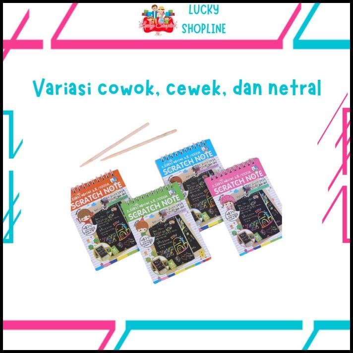 

DISKON MAGIC COLOR RAINBOW SCRATCH PAPER NOTE BOOK MINI !!!!!!