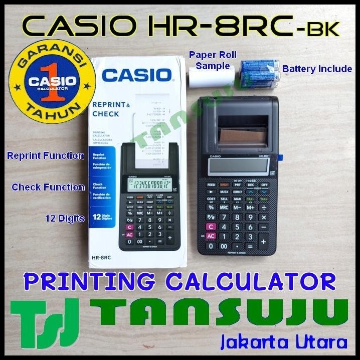 

HOT DEAL CASIO HR-8RC KALKULATOR STRUK PRINTING CALCULATOR REPRINT & CHECK