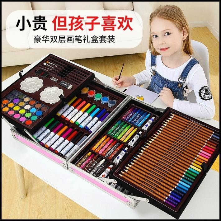 

HOT DEAL SET ALAT GAMBAR ANAK TULIS LUKIS KOPER BOX JINGJING IMPORT / ART SET !!!!!!