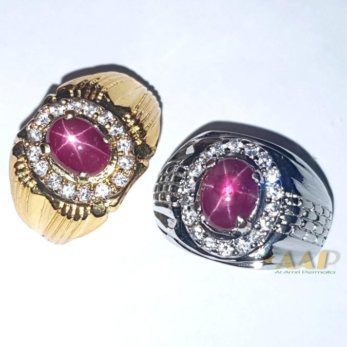 Viral | Cincin Ruby Star Natural Corondum / Natural Ruby Star / Batu Ruby