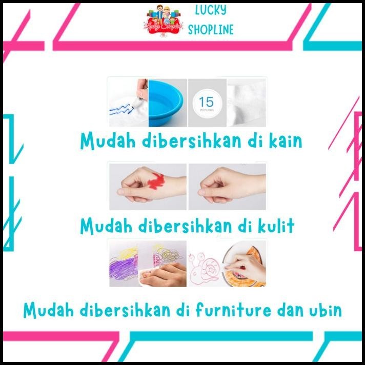 

DISKON JOAN MIRO BABYROO WASHABLE 12PCS OR 24PCS SILKY CRAYON BABY ROO KRAYON