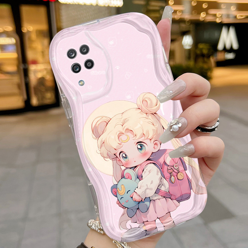 Casing Hp Samsung Galaxy A12 4G A12 5G M12 F12 Case casing tas promosi gadis pola HP ponsel trendi b