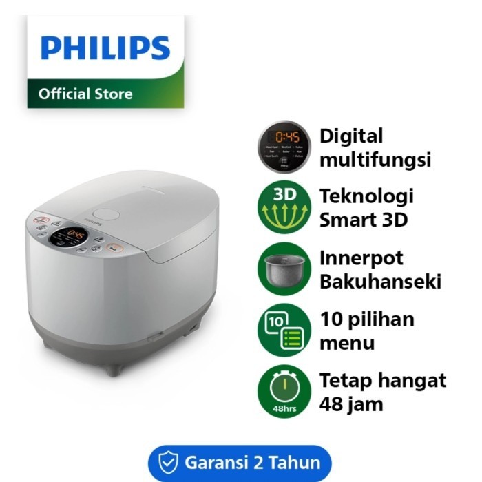.........] Philips Digital Rice Cooker 1.8 L HD 4515 / 30 - Grey Mejicom HD4515