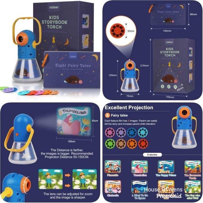 

New Sale Mideer Story Book Torch - Story Projector - Original Terbaik