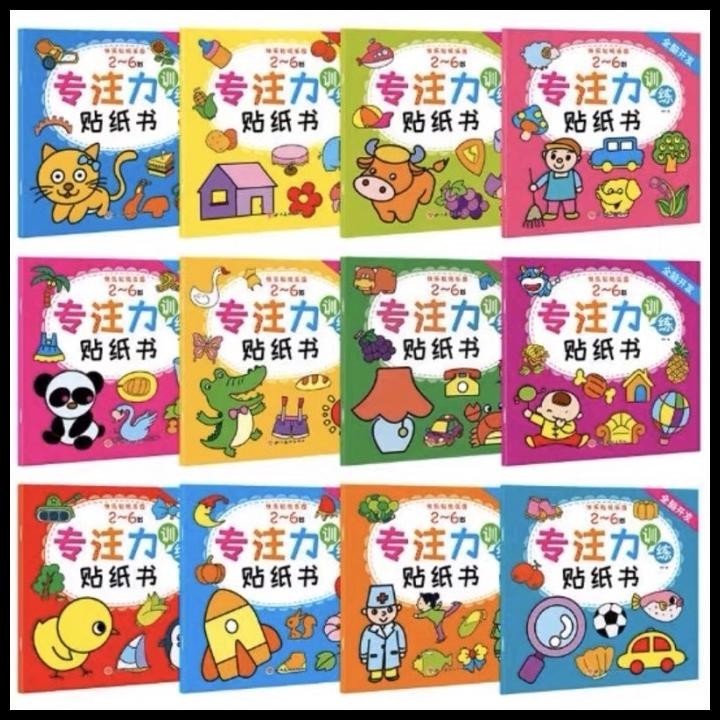 

TERBARU CHILDREN LOHIC STICKERS BOOKS SET BUKU TEMPELAN STICKER ANAK BELAJAR !!!!!