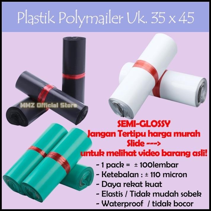 

GRATIS ONGKIR (UK. 35X45) AMPLOP PLASTIK KANTONG PACKING OLSHOP POLYMAILER