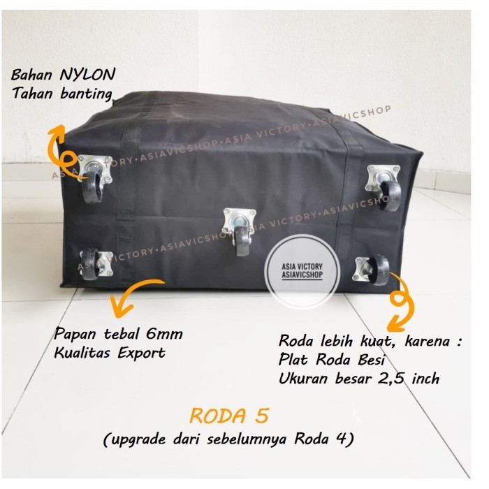 Tas Travel Troli Barang Belanja Roda 4 Kuat Besar Trolley Shopping Bag