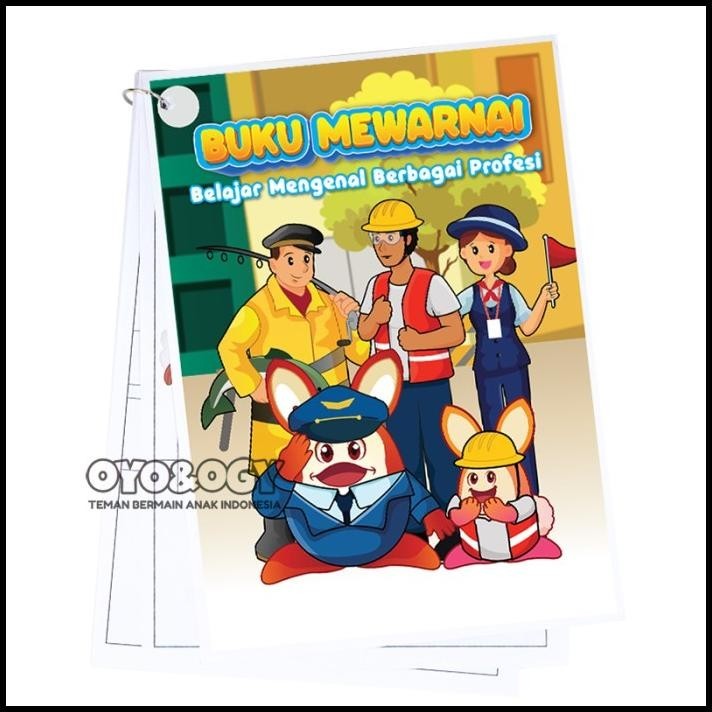 

DISKON MAINAN EDUKASI BUKU GAMBAR MEWARNAI PROFESI OYO OGY COLORING PAPER A4