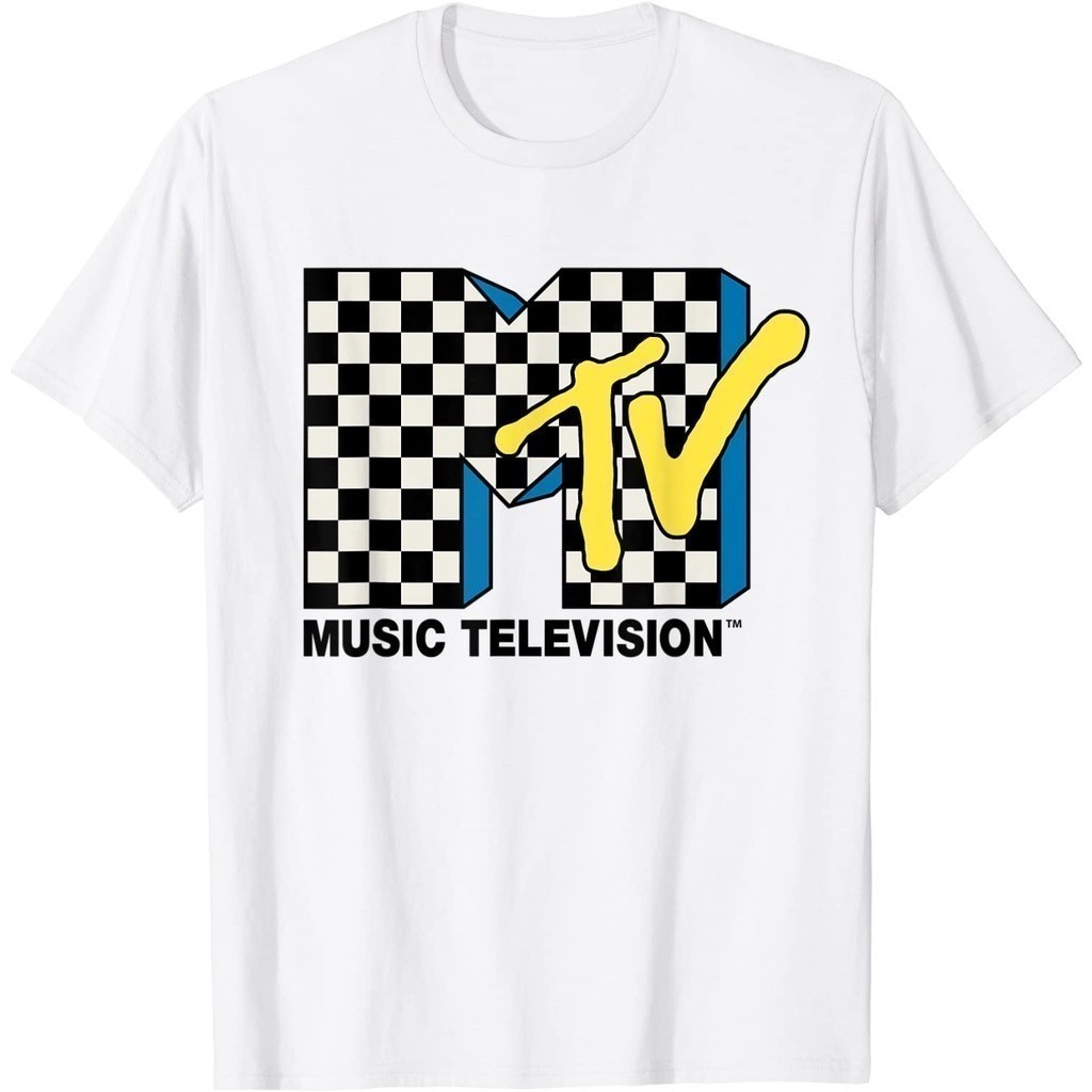 Kaos T Shirt Pria MTV Checker Logo