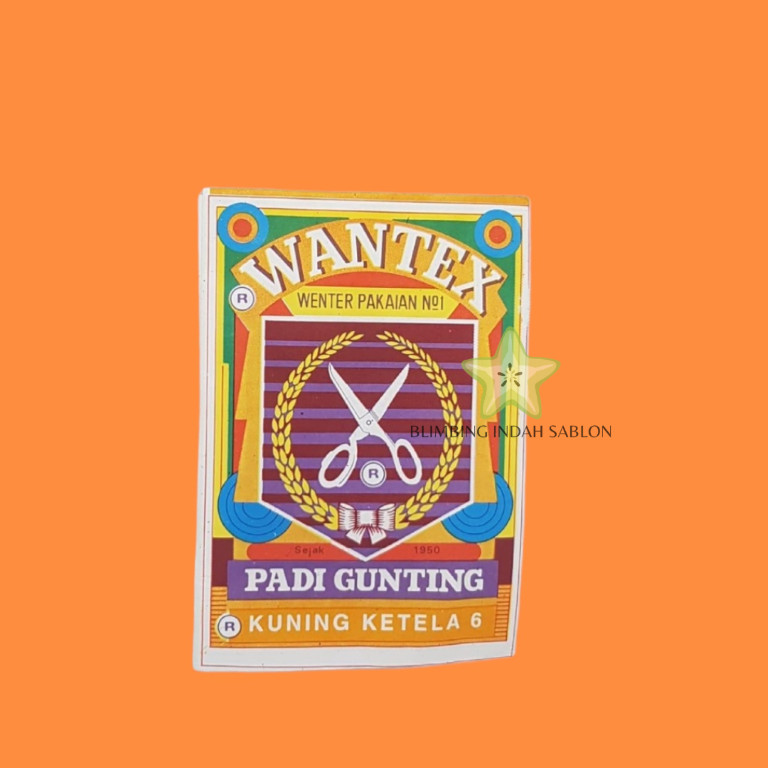 Wantex Kuning Ketela BLIMBING INDAH SABLON MALANG Best Quality Wenter Padi Gunting Pewarna Textil Ti