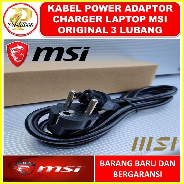 Kabel power adaptor charger laptop MSI katana 3 lubang ORIGINAL