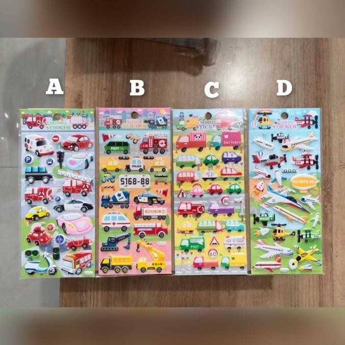 

Sticker Alat Transportasi Timbul - Sticker Mobil - Sticker Pesawat Pengiriman Cepat