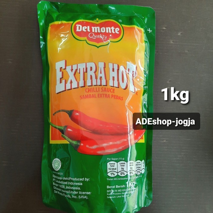 

Open DS] saus saos sambal extra pedas hot delmonte refill 1 kg 1kg chili sauce