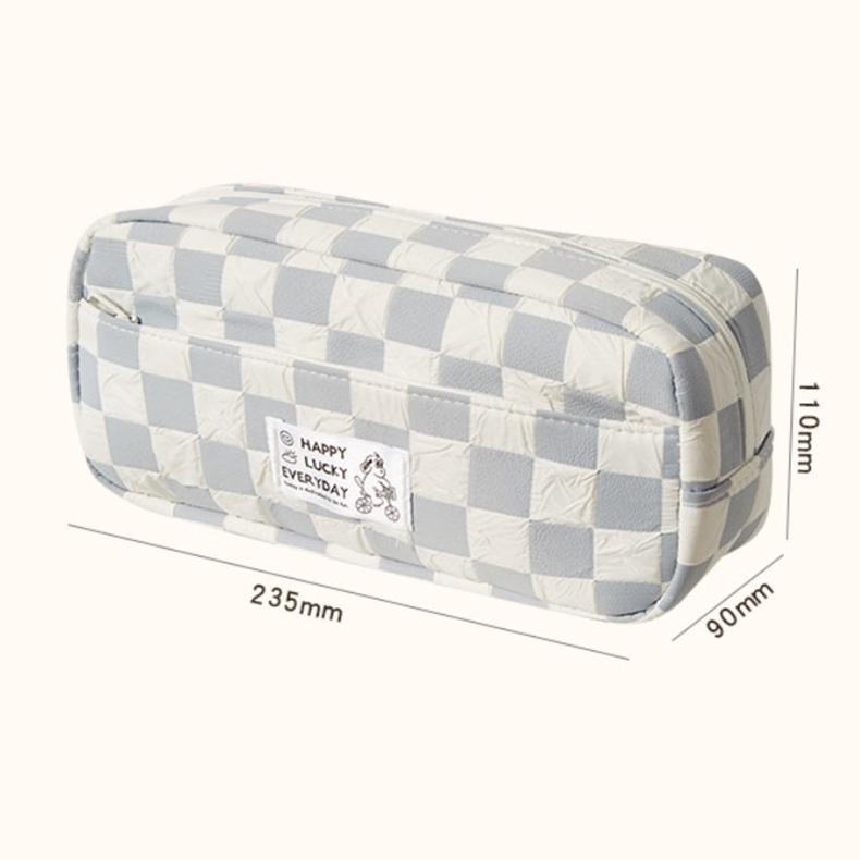 

gh-45 Tempat Pensil Kotak-kotak Krim Kapasitas Besar Berkualitas