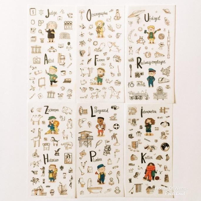 

Big Sale Proffesion Deco Stickers - Sticker Deco Profesi Lucu Isi 6 Original