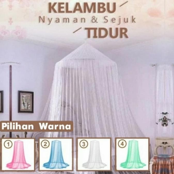 Kelambu Gantung Bulat Anti Nyamuk Besar Tirai Kamar Tidur