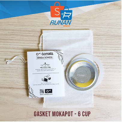 W.K.T.L Mokapot Seal Filter 6 Cup Gasket Moka Pot Sparepart Conalli Seal Karet