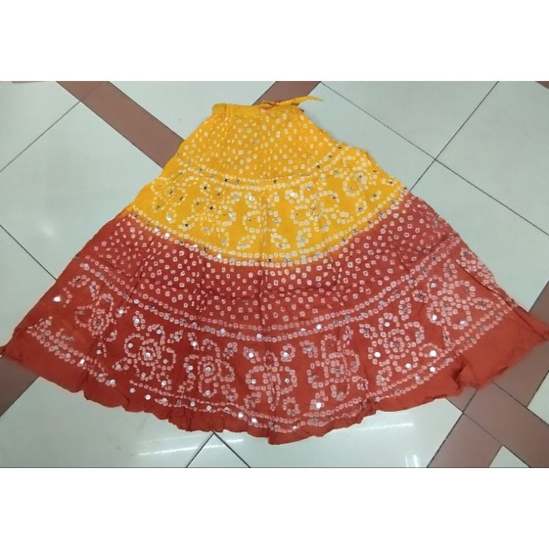 SALE ROK JUMPUTAN PELANGI//ROK IMPORT INDIA