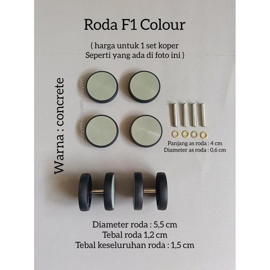 NEW roda koper 360 roda pengganti roda koper fiber roda koper hardcase F1