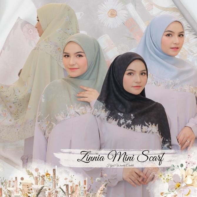 Hijabwanitacantik - Zinnia Mini Scarf Polycotton | Hijab Printing