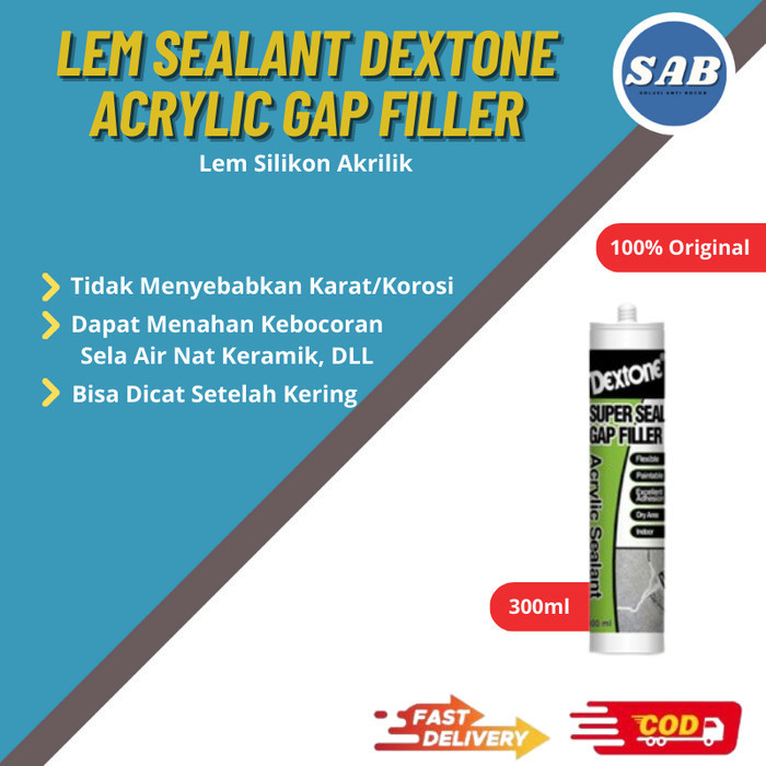 

Dextone Sealant Acrylic Tambal Celah Retakan Dinding Nat Keramik