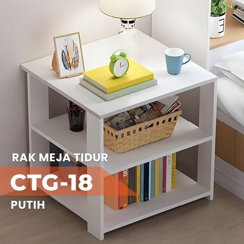 Meja Nakas Kecil Nordik Table Tingkat 2 Kotak Meja Tamu / Meja Sudut Coffe Table Meja Aquarium