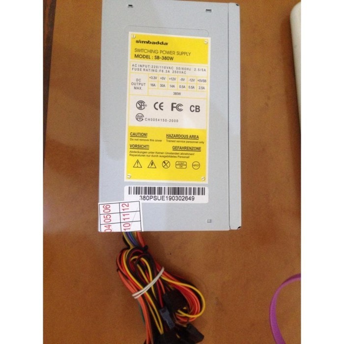 PS Simbada 380watt / Power Supply Simbada 380watt ATX tray