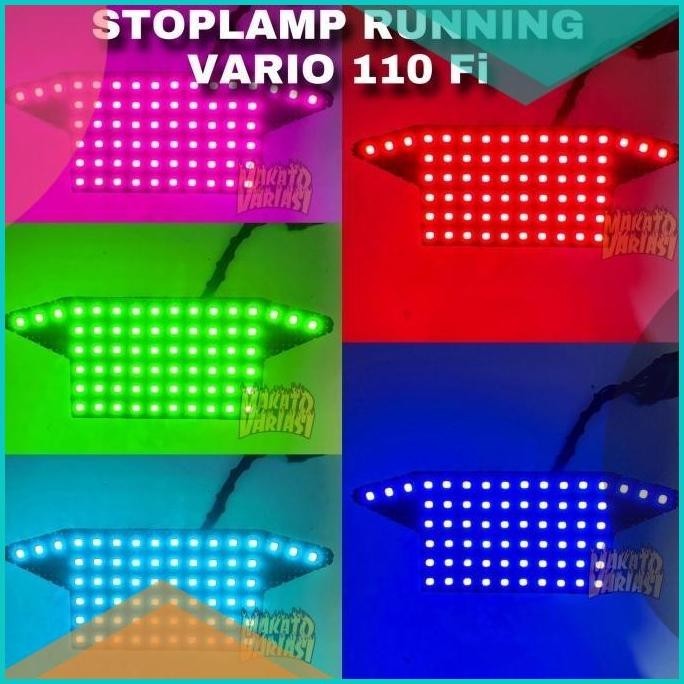 Stoplamp lampu Led running runing vario 110 fi 8 mode otomatis 13m4yZ4