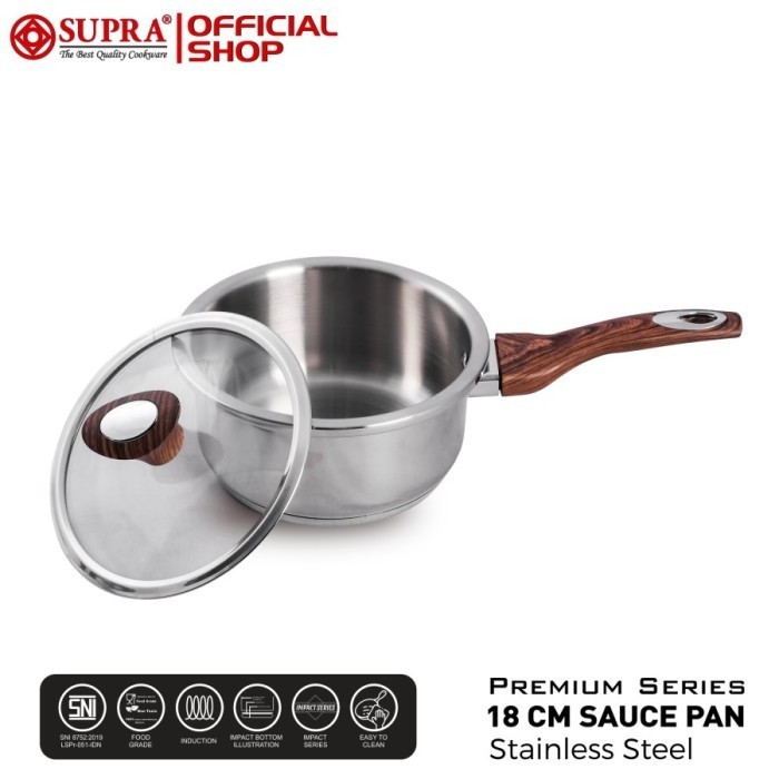 Supra Panci Stainless Steel Sauce Pan 18 Cm