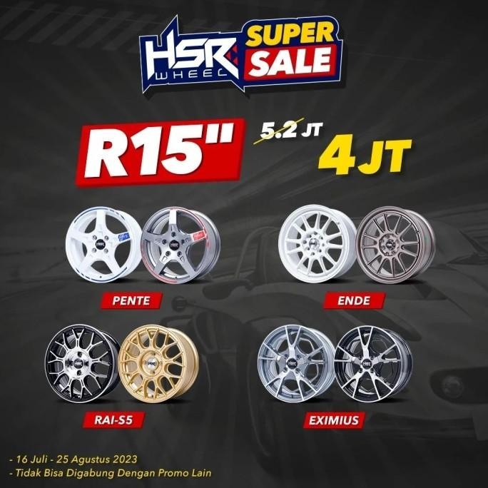 Velg Mobil Ring 14 hingga Ring 22 HSR Wheel - HSR1000