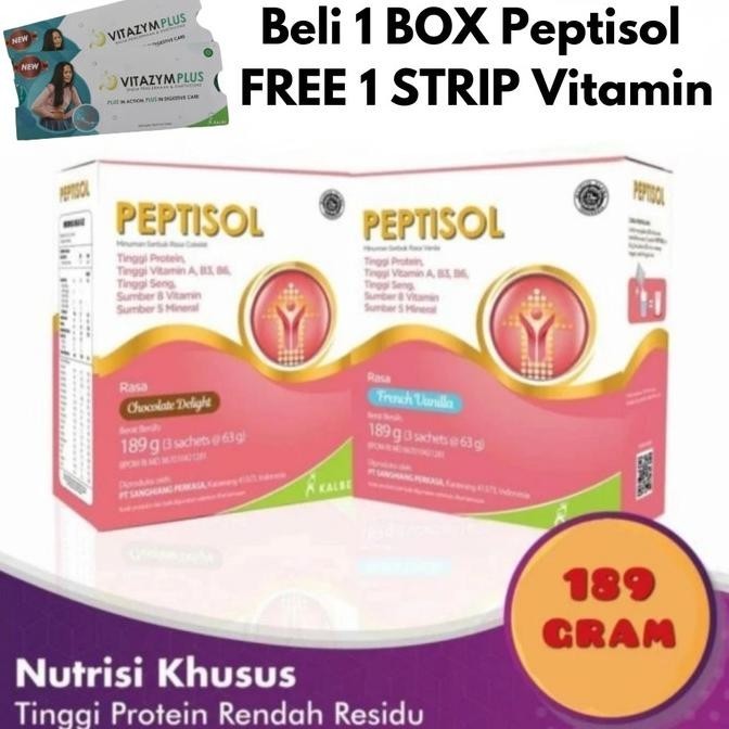 

Peptisol Susu Nutrisi - Susu Rendah Residu Tinggi Protein 189 Gram LJ