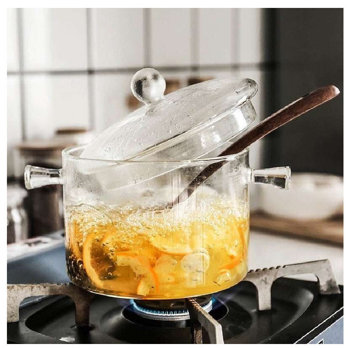 Stewing Soup Pot Panci Masak Rebus Verone Kaca Tahan Panas 1900 Ml