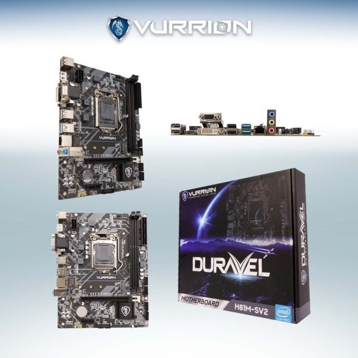 Paketan Office Vurrion Mobo Duravel H81M-Sv2 + Intel I3 4130
