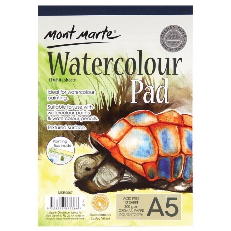 

Mont Marte Watercolour Pad German Paper 300gr - A5