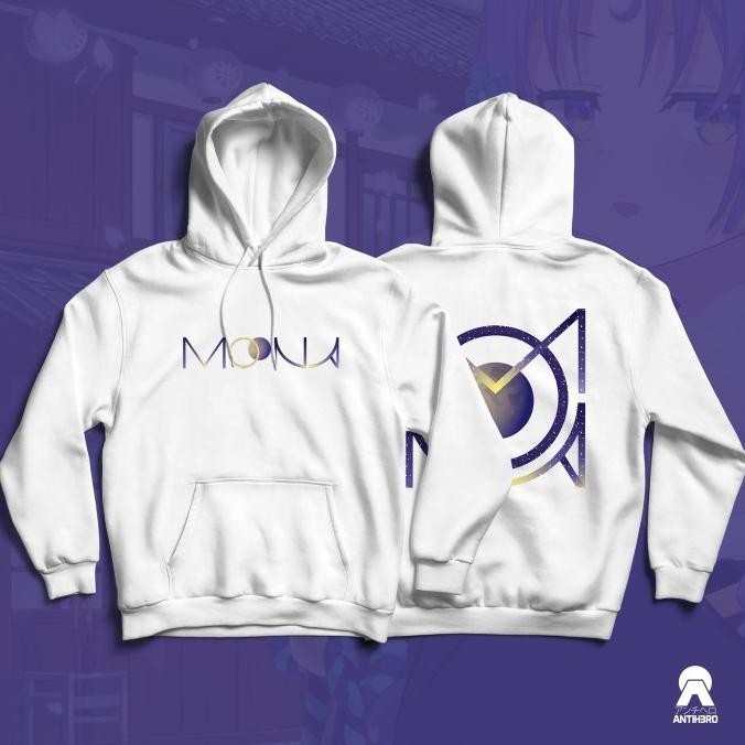 Hoodie Moona Hoshinoa Area15 Dewi Bulan HoloID Hololive Indonesia Baju